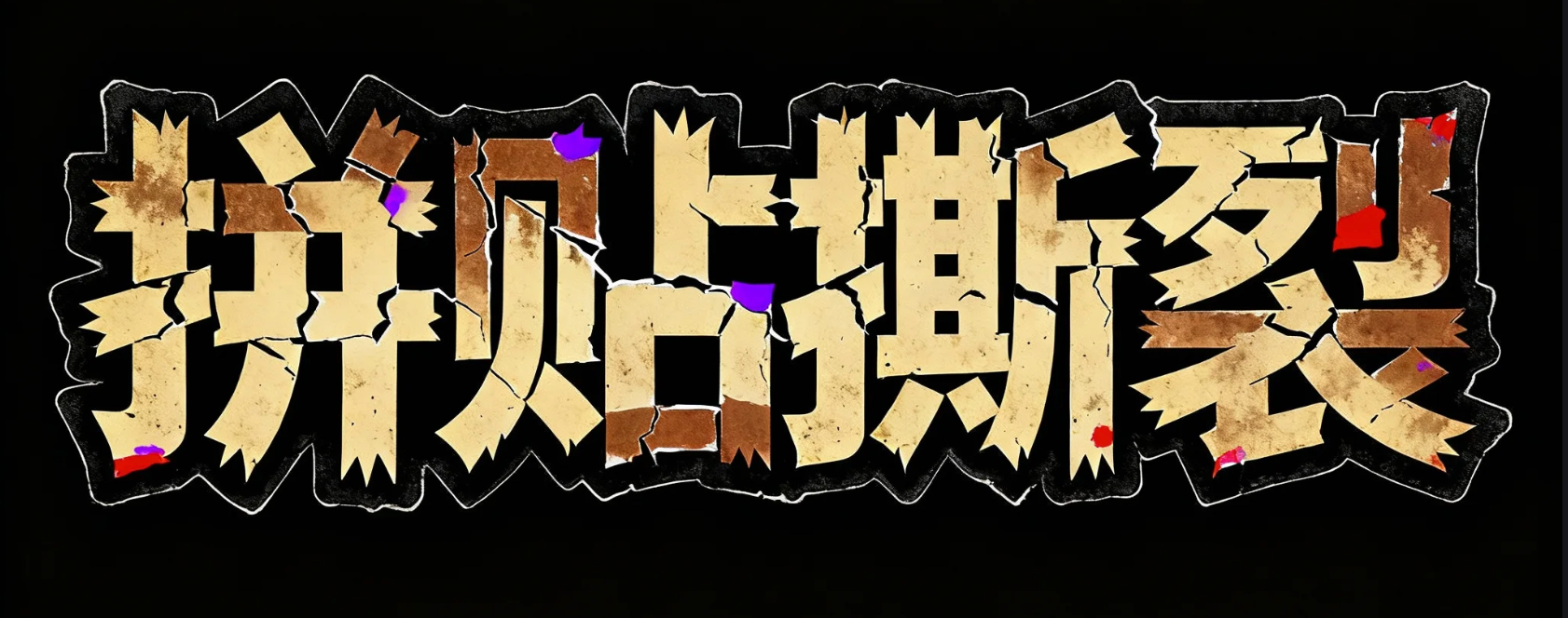 拼贴撕裂