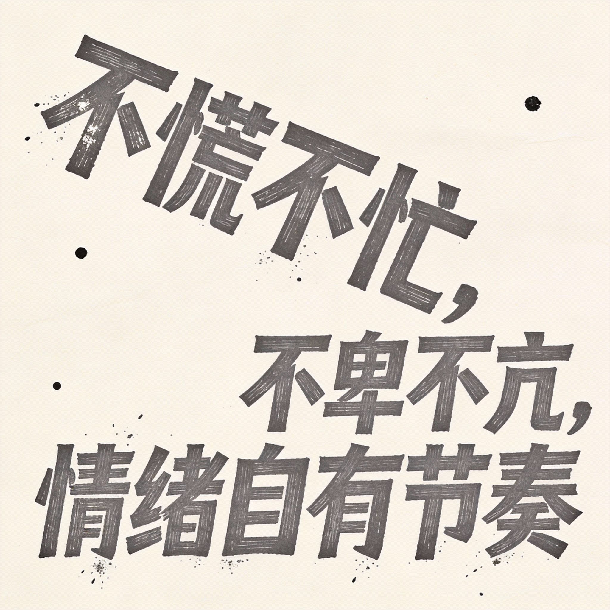 不慌不忙，