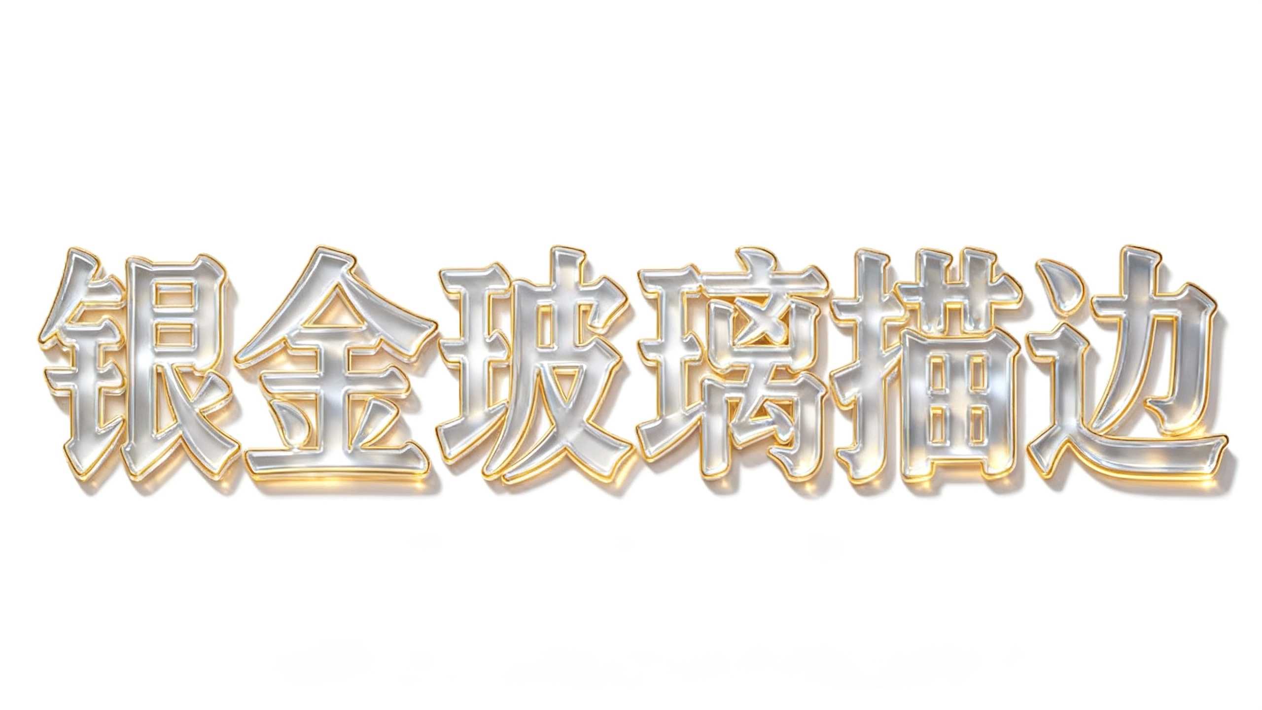 银金玻璃描边