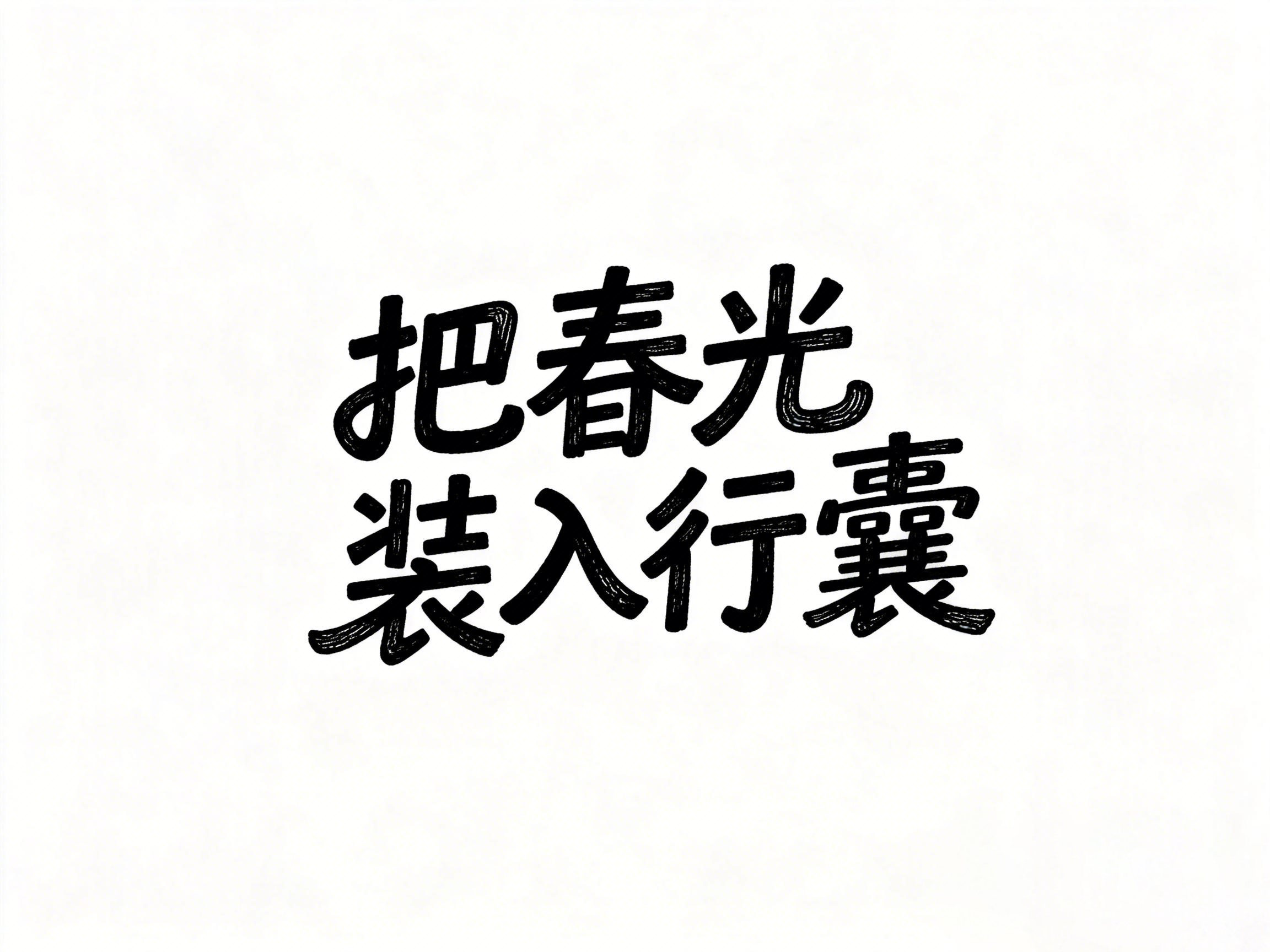 把春光装入行囊